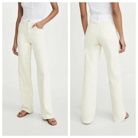 BLDWN Jeans High Rise Relaxed Powder‎ White Womens Size 28 - Picture 14 of 14